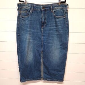Lands End Denim Skirt Womens Size 16